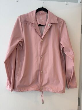 RAINS Coach Jacket Blush Pink Waterproof Rain Jacket XXS/XS unisex